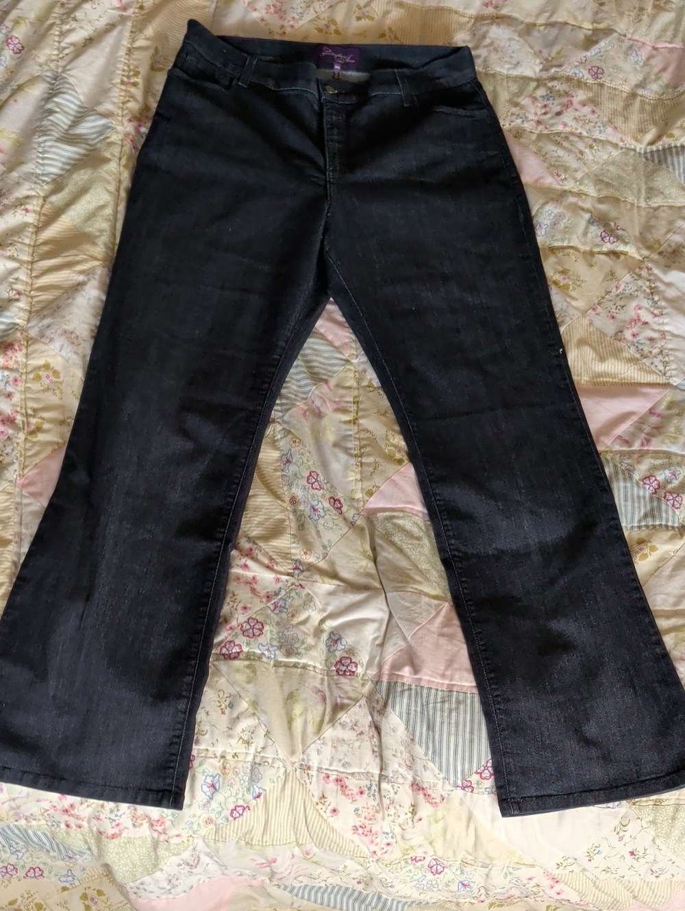 NYDJ Women's Black Flare Jeans